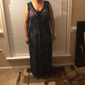 Navy blue lace dress